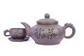 Porcelain Chinese tea service Royalty Free Stock Photo