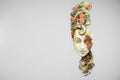 Porcelain clay Venice colorful carnival mask