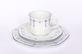 Porcelain coffee cup saucer plate Royalty Free Stock Photo