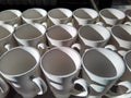 Porcelain cups for liquor Becherovka. Royalty Free Stock Photo