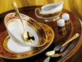 Porcelain dinner set Royalty Free Stock Photo