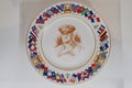 Porcelain dish with portrait of General Arnold,U.S. army,World War II