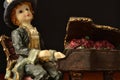 Porcelain doll pianist Royalty Free Stock Photo