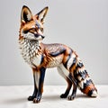 Porcelain figurines Fox Fenech. Sculptures made of porcelain and earthenware. Miniature figurines made of ceramics