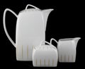 Porcelain jugs and sugar bowl Royalty Free Stock Photo