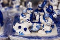 porcelain nativity, representation of the birth of the baby jesus