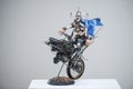 Porcelain paper mache clay metal steampunk biker