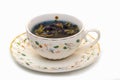 Blue butterfly pea flower tea in a porcelain cup Royalty Free Stock Photo