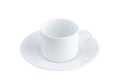 Porcelain tea or coffee cup with causer