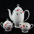 Porcelain tea and coffee set. Royalty Free Stock Photo