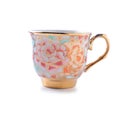 Porcelain tea cup on white background Royalty Free Stock Photo