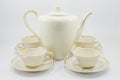 Porcelain tea set for four persons Royalty Free Stock Photo