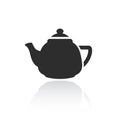 Porcelain teapot vector icon