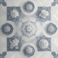 Porcelain tiles pattern radiating elegance generated by Ai Royalty Free Stock Photo