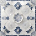 Porcelain tiles pattern radiating elegance generated by Ai Royalty Free Stock Photo