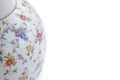 Porcelain vase detail with flower design,