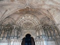 Porch of the basilica saint seurin in Bordeaux. Royalty Free Stock Photo