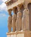 Porch of Caryatides in Acropolis, Athens, Greece Royalty Free Stock Photo