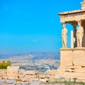 The Porch of The Caryatids on the Acropolis Royalty Free Stock Photo