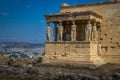 Porch of the Caryatids at the Erechtheion on the Acropolis Athens Greece Royalty Free Stock Photo