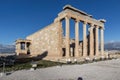 The Porch of the Caryatids in The Erechtheion an ancient Greek temple on the north side of the Acropolis of Athens, Greece Royalty Free Stock Photo