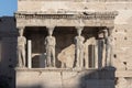 The Porch of the Caryatids in The Erechtheion an ancient Greek temple on the north side of the Acropolis of Athens, Greece Royalty Free Stock Photo