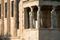 The Porch of the Caryatids, Erechtheion temple, Acropolis of Athens, Greece Royalty Free Stock Photo