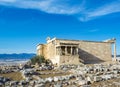 The Porch of the Caryatids at the Erechtheion temple on the Acropolis, Athens, Greece Royalty Free Stock Photo