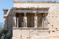 the porch of the Caryatids, The Erechtheum, Acropolis of Athens, Athens, Greece, Europe