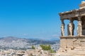 the porch of the Caryatids, The Erechtheum, Acropolis of Athens, Athens, Greece, Europe