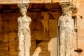 Porch Caryatids Ruins Temple Erechtheion Acropolis Athens Greece Royalty Free Stock Photo