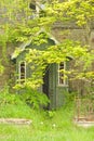 Porch on empty abandoned property.