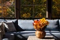 Porch Enclosure View in Autumn