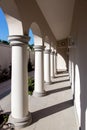 Porch of an Italian style residential building. Royalty Free Stock Photo