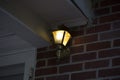 Porch Light Glowing in the Dark Royalty Free Stock Photo