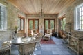 Porch with slate flooring