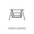 porch swing linear icon. Modern outline porch swing logo concept Royalty Free Stock Photo