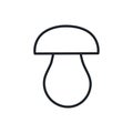 Porcini cep icon. Vector isolated linear icon contour shape outline. Thin line. Modern glyph design. Mushrooms. Food Royalty Free Stock Photo