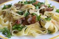 Porcini mushrooms tagliatelle Royalty Free Stock Photo