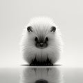 Minimalist Photography Of A Cute Porcupine In Japanese Minimalism Style