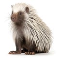 porcupine isolated on white background