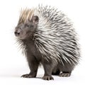 porcupine isolated on white background