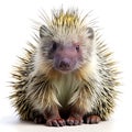 porcupine white background Royalty Free Stock Photo