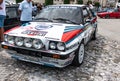 Pordenone, Italy - 08 July 2018: Photo of Lancia Delta Evoluzione Martini Racing of driver Massimo