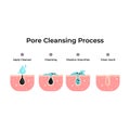 Pore Cleansing Process: A Step-by-Step Guide Royalty Free Stock Photo