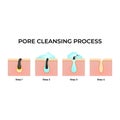 Pore Cleansing Process: A Step-by-Step Guide Royalty Free Stock Photo
