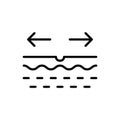 Pore Opening Beauty Procedure Line Icon. Pore Widening Cosmetology Problem Linear Pictogram. Skin Care, Cleanse, Peeling