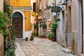 POREC, CROATIA - August 8th, 2019: Empty street of old town early in the morning