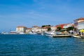Porec Parenzo, Croatia; 7/19/19: View of the typical croatian houses in the coastline of the old town of Porec also called