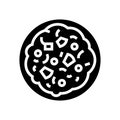 poridge oatmeal in bowl glyph icon vector illustration Royalty Free Stock Photo